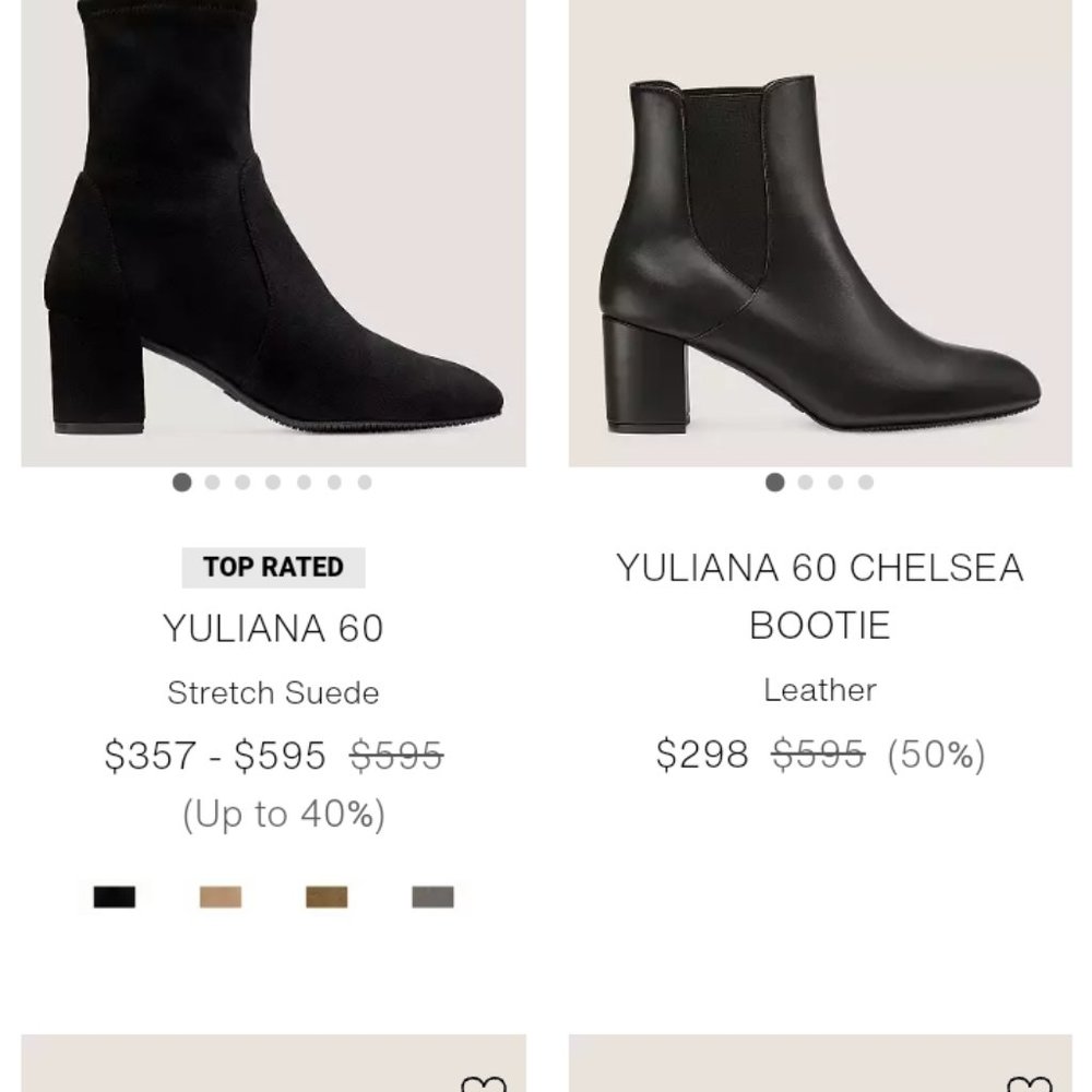 Black leather booties